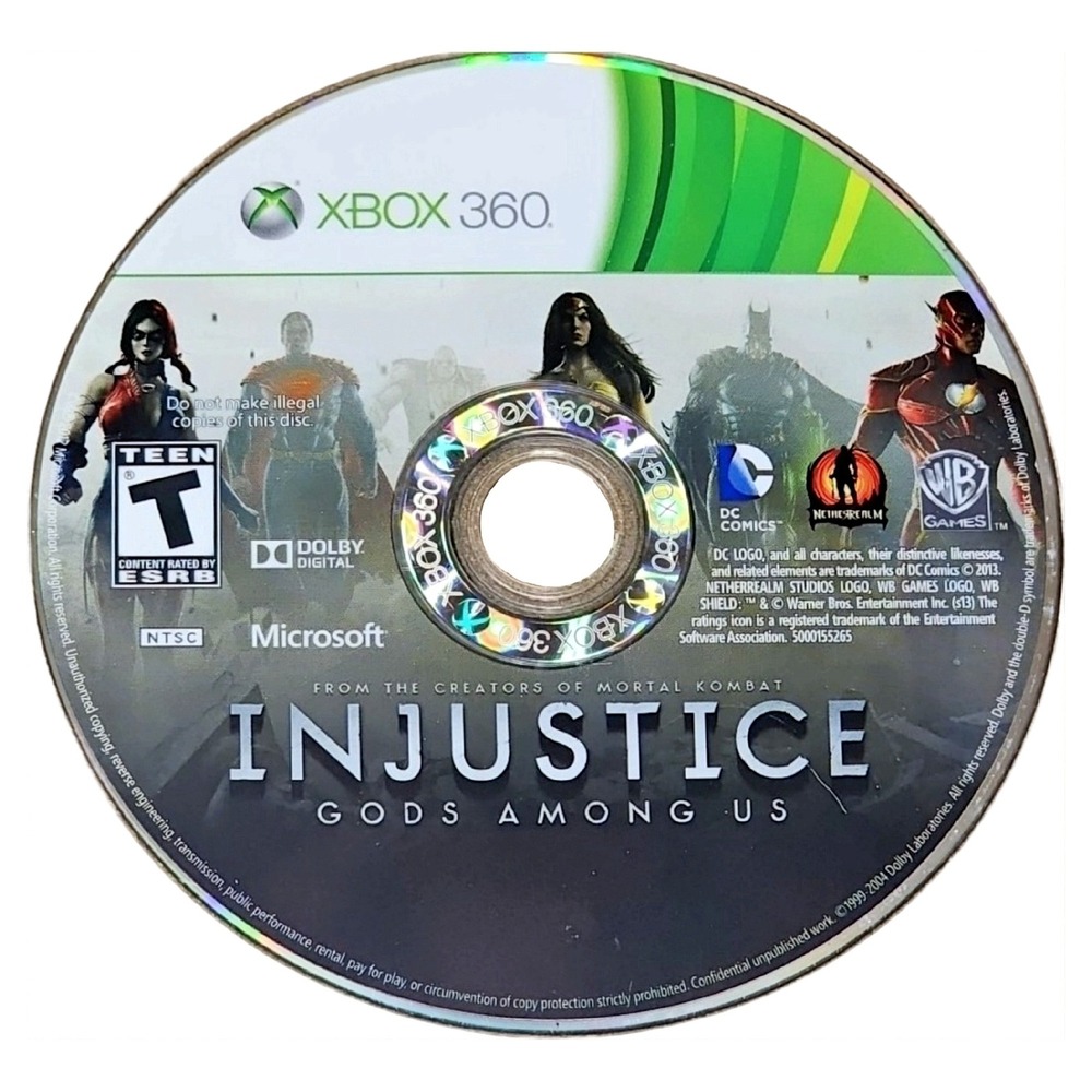 Injustice Gods Among Us Xbox 360 Warner Bros Fighting Game Disc 5000155265 Video